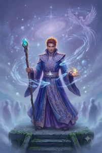 Ascendente en Piscis, figura envuelta en niebla y agua luminosa, símbolo de sensibilidad y conexión espiritual