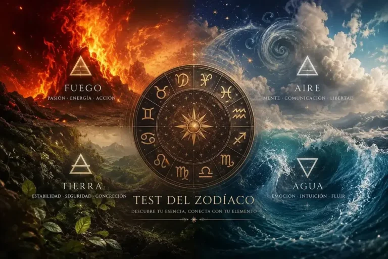 test signo zodiaco con sus cuatro elementos
